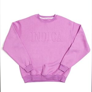 Indica Weed Purple Lavender Sweatshirt Pullover Top Long Sleeve Oversized